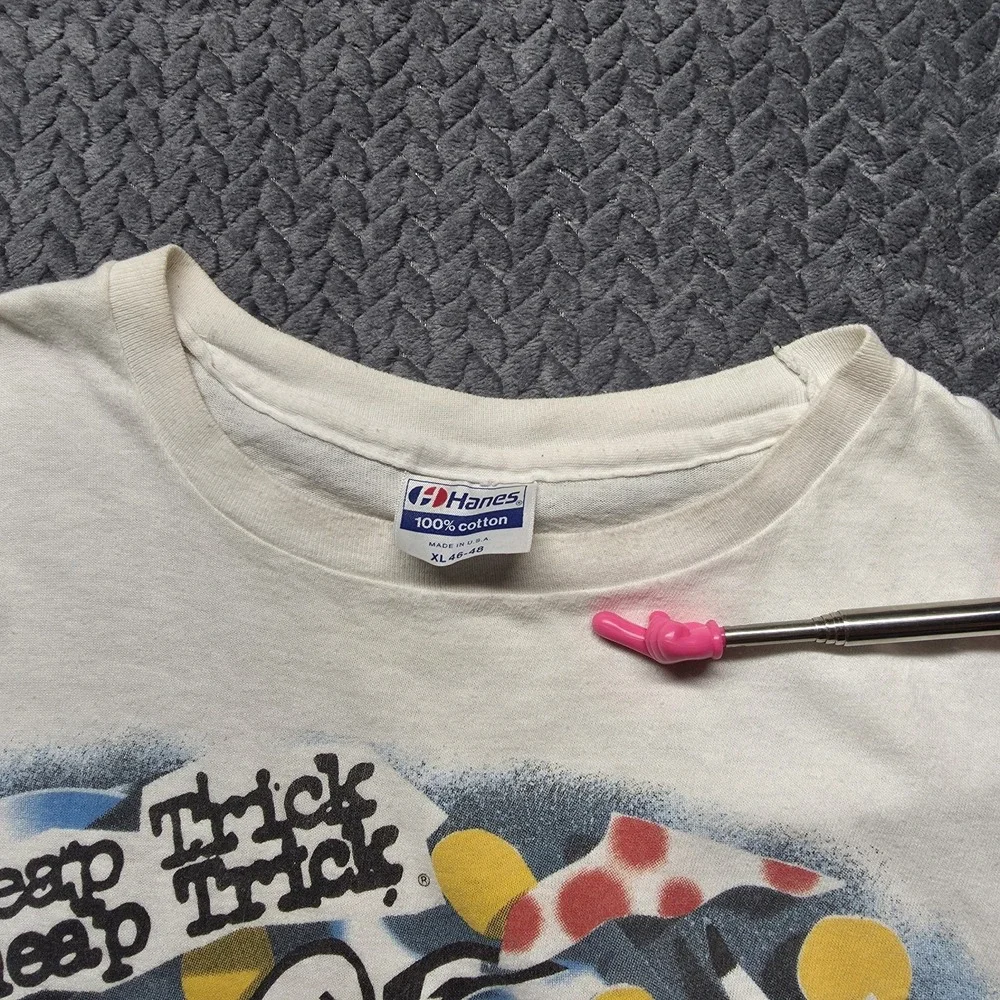 VTG  Cheap Trick The Doctor Tour Hanes T-Shirt Men's XL White‎ USA Single Stitch - Picture 12 of 12